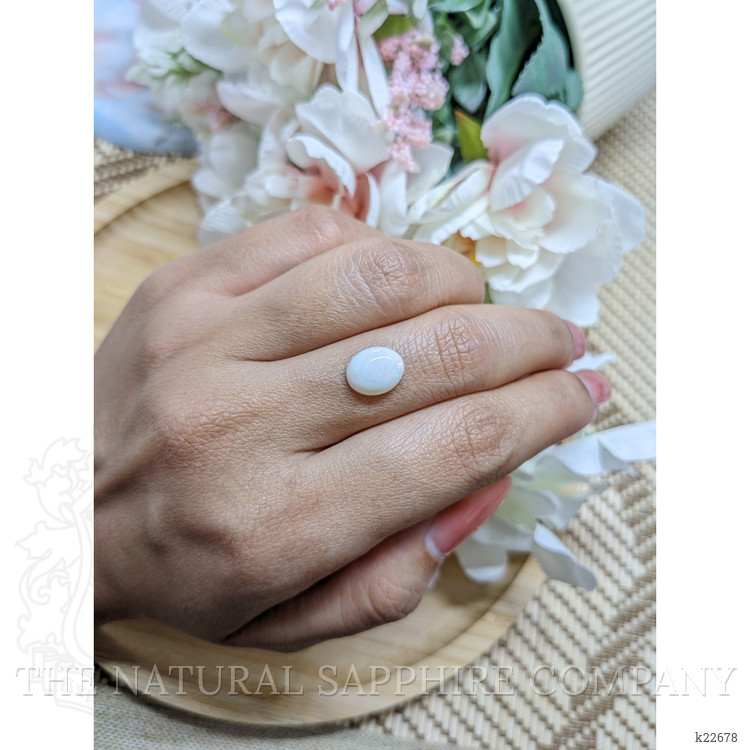 1.78 Ct. Cabochon White Opal from Brazil