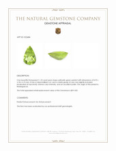 1.18 Ct. Yellowish Green Peridot from Madagascar Appraisal
