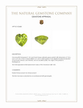 1.30 Ct. Yellowish Green Peridot from Madagascar Appraisal