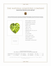 1.30 Ct. Yellowish Green Peridot from Madagascar Scan Report
