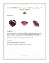 3.15 Ct. Reddish Purple Rhodolite Garnet from Ceylon (Sri Lanka) Appraisal