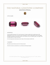 2.69 Ct. Purplish Pink Rhodolite Garnet from Ceylon (Sri Lanka) Appraisal