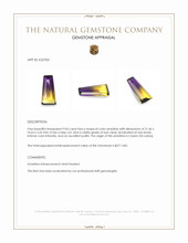 9.02 Ct. Ametrine from Ceylon (Sri Lanka) Appraisal