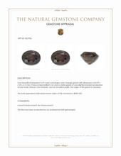 3.29 Ct. Color Change Garnet from Tanzania Appraisal