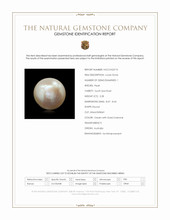 3.28 Ct. Cream with Gold Overtone South Sea Pearl from Australia Scan Report