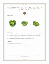 8.66 Ct. Yellowish Green Peridot from Afghanistan Appraisal