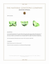 3.32 Ct. Green (Lime Green) Peridot from Afghanistan Appraisal