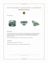 4.35 Ct. Bluish Green Tourmaline from Nigeria Appraisal