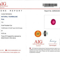 2.41 Ct. Pink Tourmaline from Mozambique Scan Report