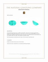 3.88 Ct. Greenish Blue Paraiba Tourmaline from Brazil Appraisal