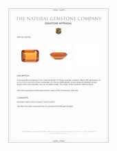 0.47 Ct. Orange Madeira Citrine from Brazil Appraisal
