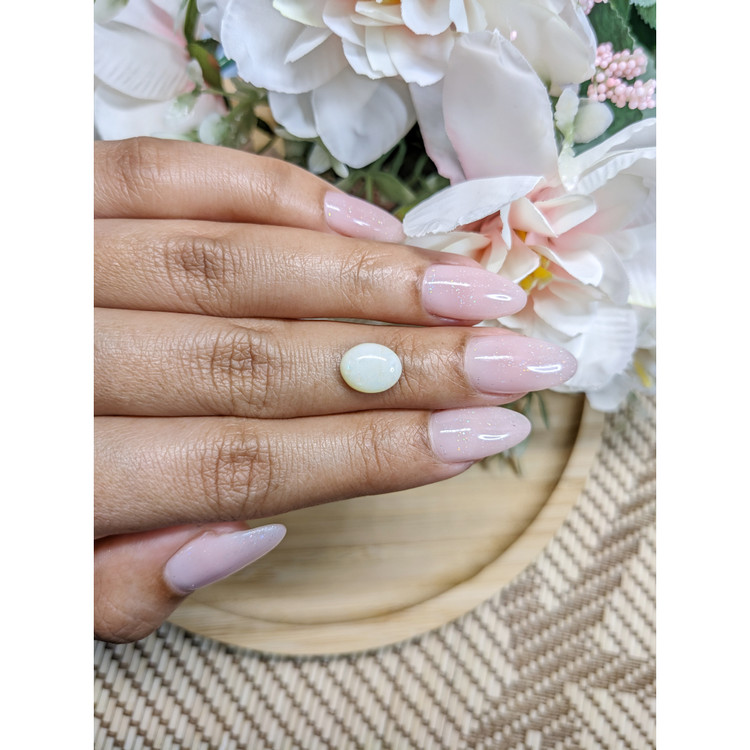 1.79 Ct. Cabochon White Opal from Brazil