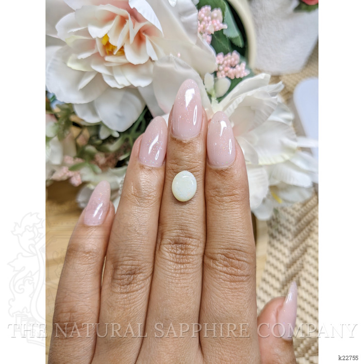 1.79 Ct. Cabochon White Opal from Brazil