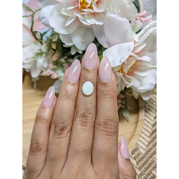 1.33 Ct. Cabochon White Opal from Brazil