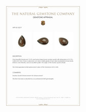 19.39 Ct. Brown Cabochon Smokey Quartz from Brazil Appraisal