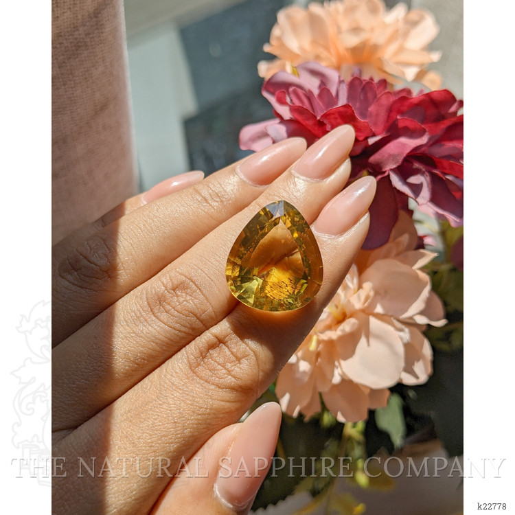 23.89 Ct. Brown Citrine from Ceylon (Sri Lanka)
