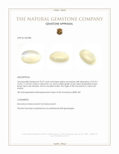 70.57 Ct. Yellow Cabochon Moonstone from Ceylon (Sri Lanka) Appraisal