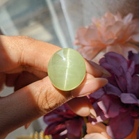 26.48 Ct. Green Cabochon Beryl from Ceylon (Sri Lanka) Life Style