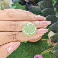 26.48 Ct. Green Cabochon Beryl from Ceylon (Sri Lanka) Life Style