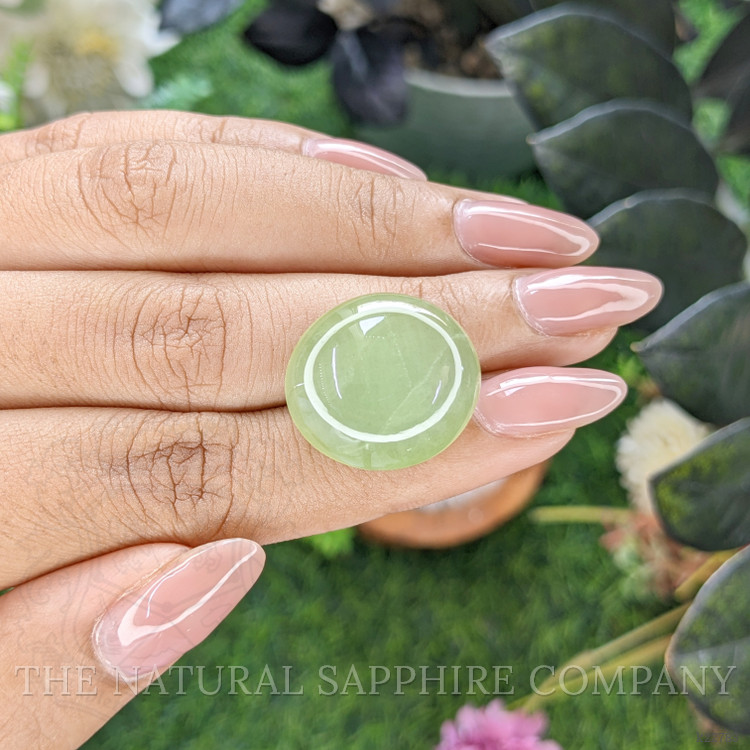 26.48 Ct. Green Cabochon Beryl from Ceylon (Sri Lanka)