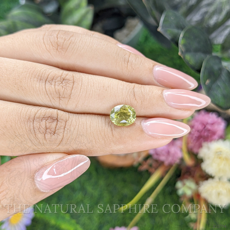 2.18 Ct. Yellowish Green Tourmaline from Ceylon (Sri Lanka)