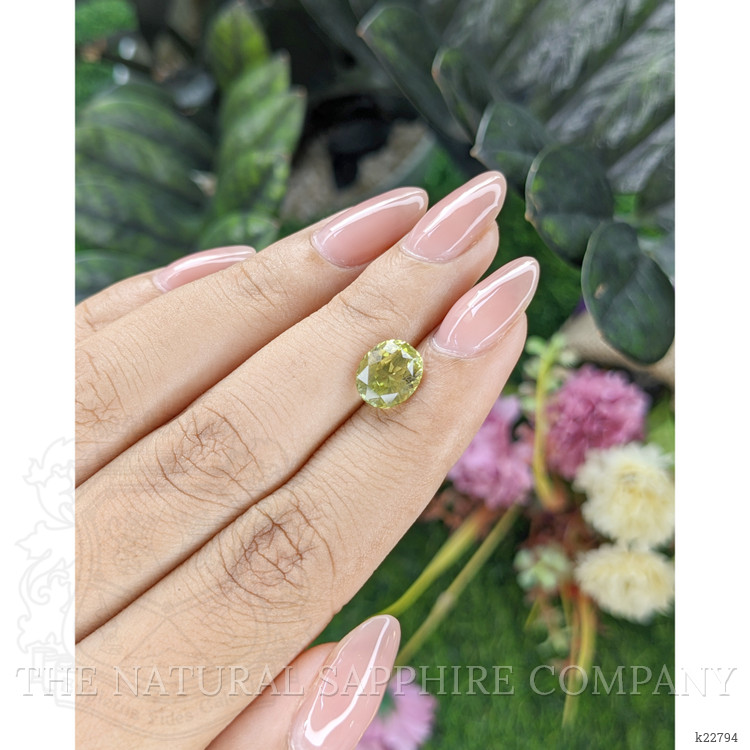 2.18 Ct. Yellowish Green Tourmaline from Ceylon (Sri Lanka)