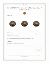 17.89 Ct. Brown Cabochon Smokey Quartz from Brazil Appraisal