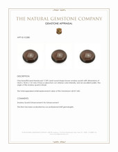 17.89 Ct. Cabochon Smokey Quartz from Brazil Appraisal