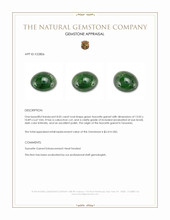8.05 Ct. Cabochon Tsavorite Garnet from Tanzania Appraisal