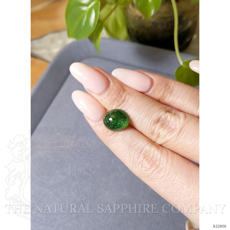 8.05 Ct. Cabochon Tsavorite Garnet from Tanzania