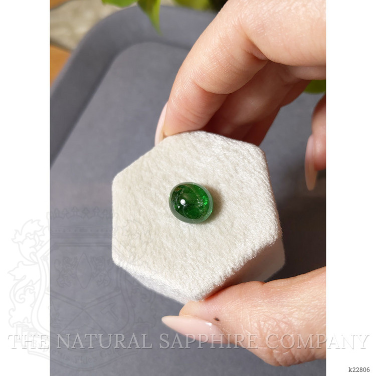 8.05 Ct. Cabochon Tsavorite Garnet from Tanzania