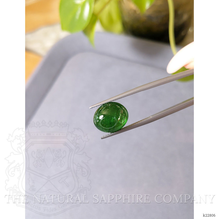 8.05 Ct. Cabochon Tsavorite Garnet from Tanzania
