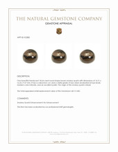 18.64 Ct. Brown Cabochon Smokey Quartz from Brazil Appraisal