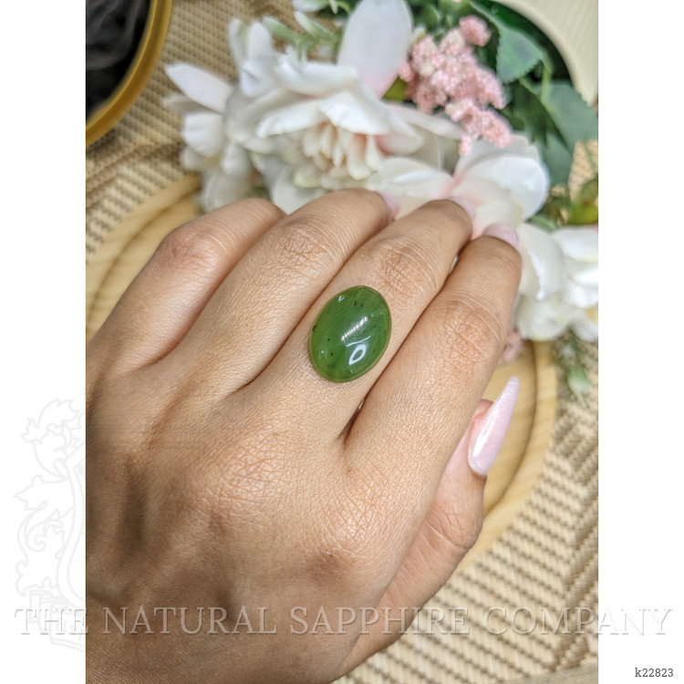 9.11 Ct. Cabochon Jade from Burma (Myanmar)