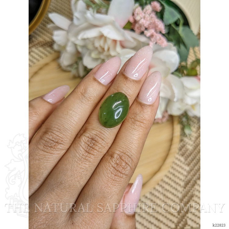 9.11 Ct. Cabochon Jade from Burma (Myanmar)