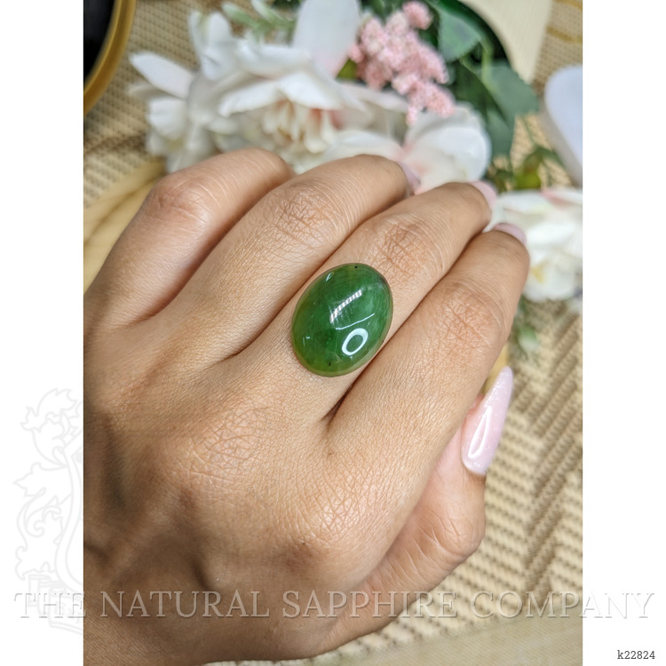 11.14 Ct. Cabochon Jade from Burma (Myanmar)