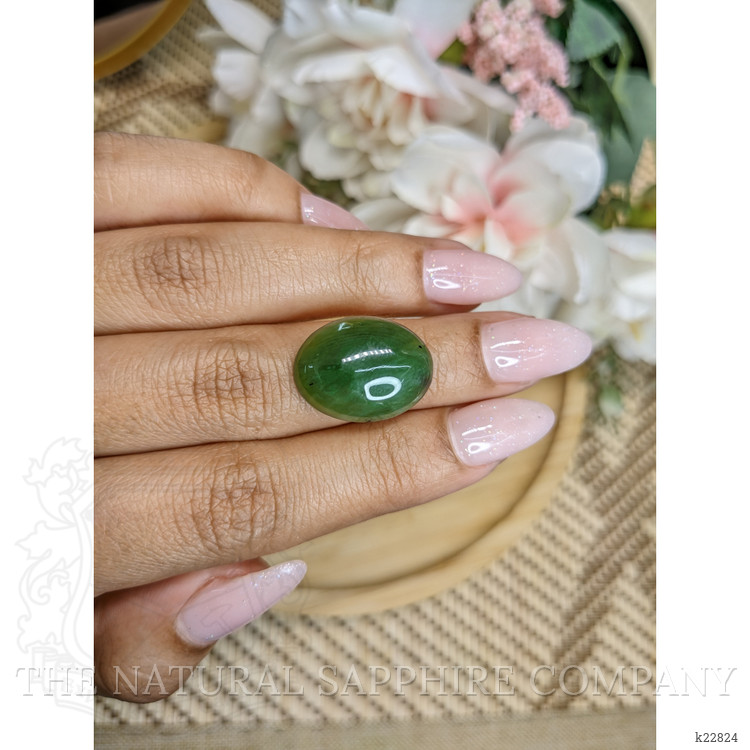 11.14 Ct. Cabochon Jade from Burma (Myanmar)