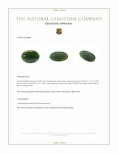 18.80 Ct. Green Cabochon Jade from Burma (Myanmar) Appraisal