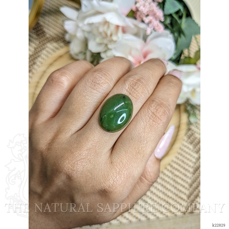 12.73 Ct. Cabochon Jade from Burma (Myanmar)