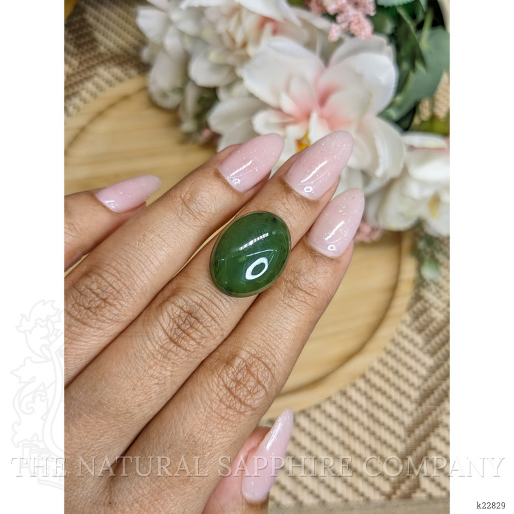 12.73 Ct. Cabochon Jade from Burma (Myanmar)
