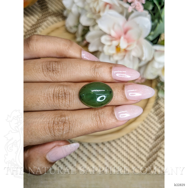 12.73 Ct. Cabochon Jade from Burma (Myanmar)
