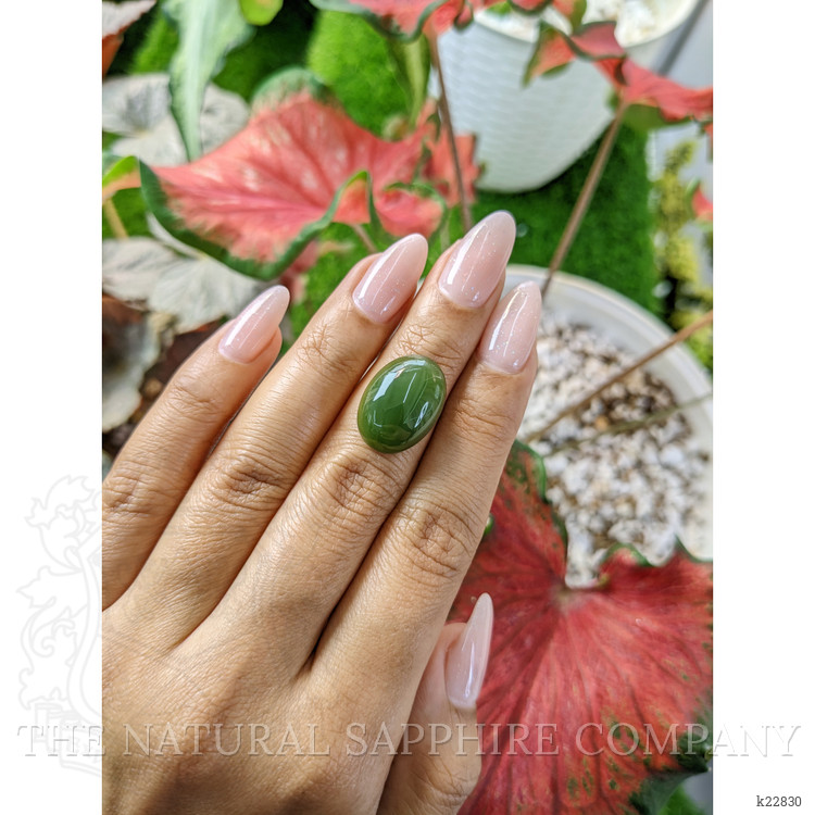 10.54 Ct. Cabochon Jade from Burma (Myanmar)