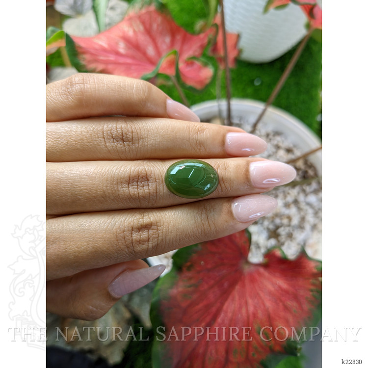 10.54 Ct. Cabochon Jade from Burma (Myanmar)