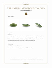 9.85 Ct. Cabochon Jade from Burma (Myanmar) Appraisal