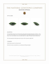 9.65 Ct. Green Cabochon Jade from Burma (Myanmar) Appraisal