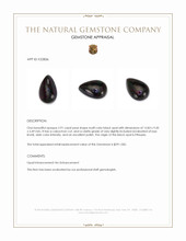 2.91 Ct. Multi Color Cabochon Black Opal (Dark Opal) from Ethiopia Appraisal