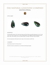3.29 Ct. Multi Color Cabochon Black Opal (Dark Opal) from Ethiopia Appraisal