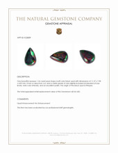 1.56 Ct. Multi Color Cabochon Black Opal from Ethiopia Appraisal