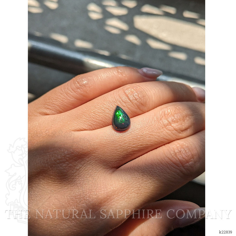 1.56 Ct. Multi Color Cabochon Black Opal from Ethiopia