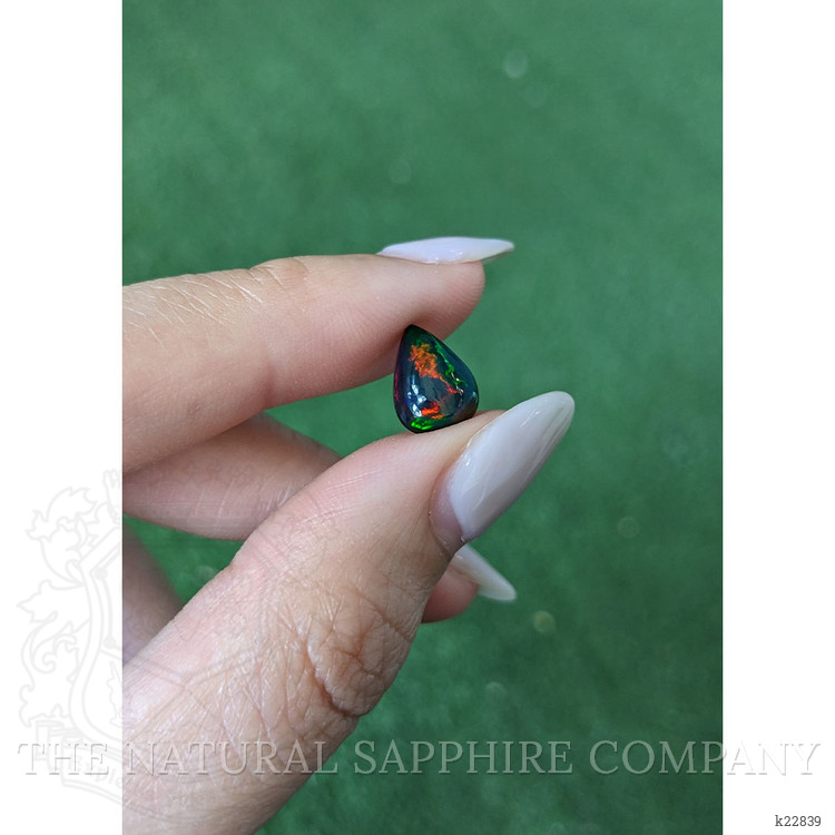 1.56 Ct. Multi Color Cabochon Black Opal from Ethiopia